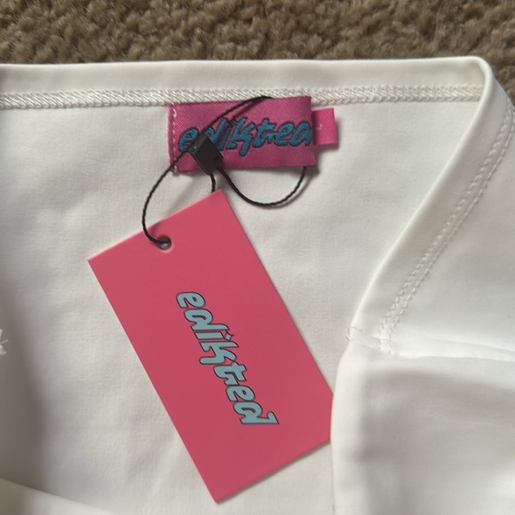 Edikted Darcey Cut-Out Tube Top white NWT - Picture 3 of 4